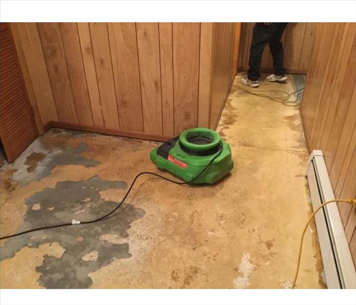 Subfloor with SERVPRO drying equipment