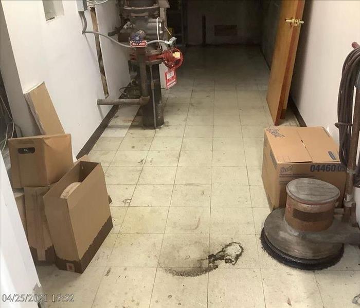 SERVPRO equipment in commercial property on tile floor